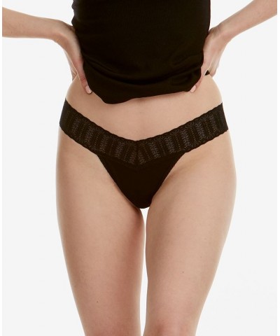Women's Low Rise Thong Black $14.64 Panty