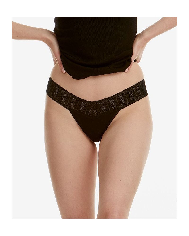 Women's Low Rise Thong Black $14.64 Panty