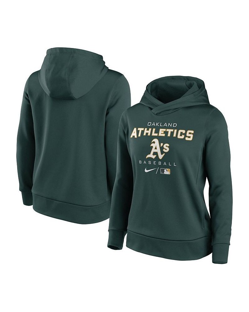 Women's Green Oakland Athletics Authentic Collection Pullover Hoodie Green $45.89 Sweatshirts