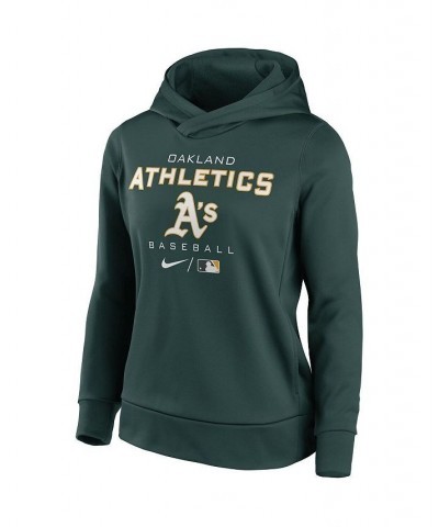 Women's Green Oakland Athletics Authentic Collection Pullover Hoodie Green $45.89 Sweatshirts