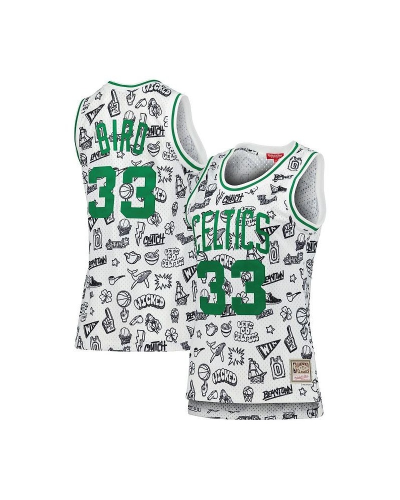 Women's Larry Bird White Boston Celtics 1985 Doodle Swingman Jersey White $60.75 Jersey