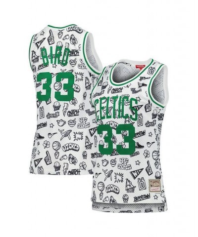 Women's Larry Bird White Boston Celtics 1985 Doodle Swingman Jersey White $60.75 Jersey