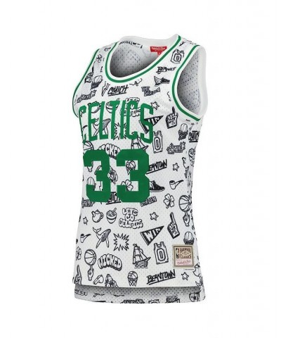 Women's Larry Bird White Boston Celtics 1985 Doodle Swingman Jersey White $60.75 Jersey