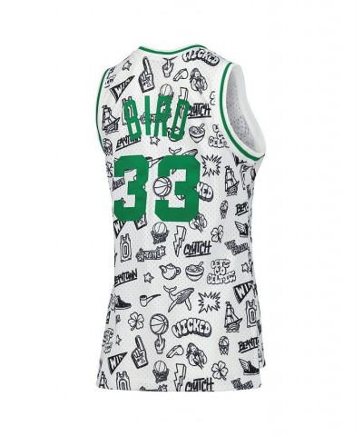 Women's Larry Bird White Boston Celtics 1985 Doodle Swingman Jersey White $60.75 Jersey