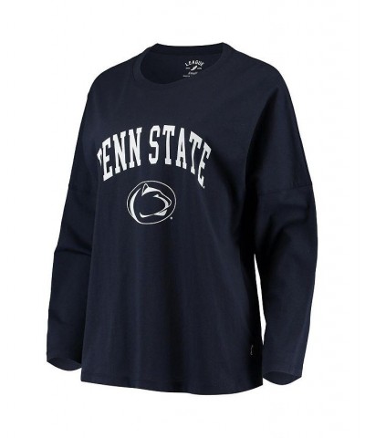 Women's Navy Penn State Nittany Lions Clothesline Oversized Long Sleeve T-shirt Navy $21.00 Tops