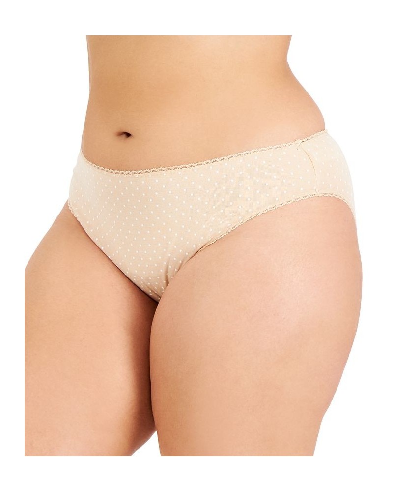 Plus Size Pretty Cotton Bikini Underwear Almond Latte $7.56 Panty