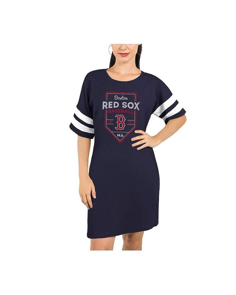 Women's Boston Red Sox Threads Tri-Blend Short Sleeve T-shirt Dress - Navy Navy $30.10 Dresses