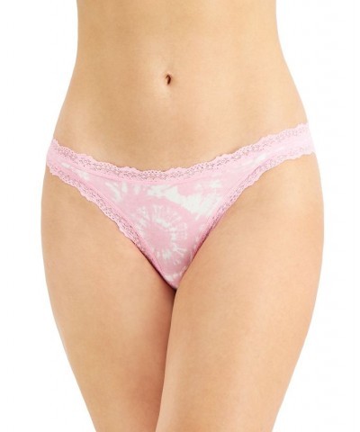 Women's Lace-Trim Thong Daisy Garden $8.00 Panty