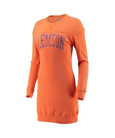 Women's Orange Clemson Tigers 2-Hit Sweatshirt Dress Orange $33.79 Dresses