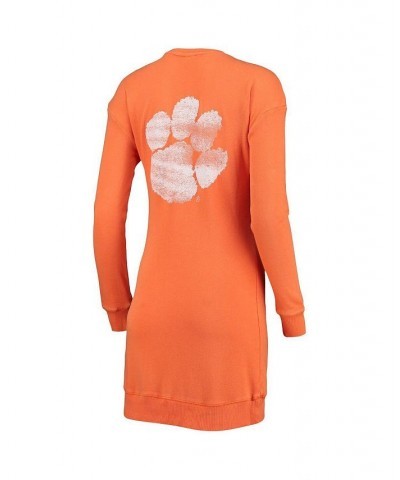 Women's Orange Clemson Tigers 2-Hit Sweatshirt Dress Orange $33.79 Dresses