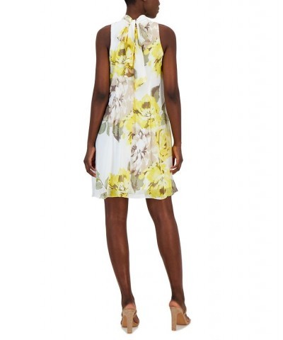 Women's Floral-Print Shift Dress Ivory/yellow $28.90 Dresses