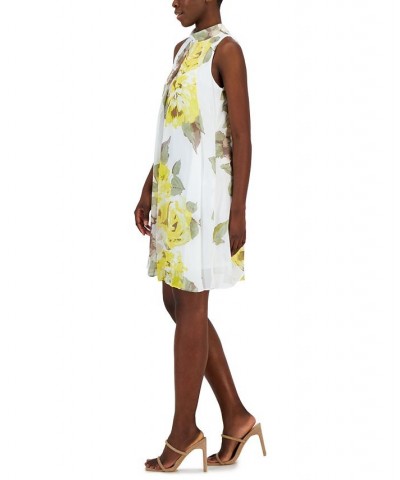 Women's Floral-Print Shift Dress Ivory/yellow $28.90 Dresses