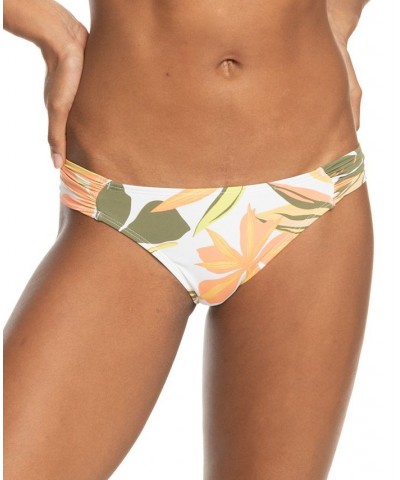 Juniors' Pt Beach Classics Floral-Print Bikini Bottoms Bright White Subtly Salty Flat $27.00 Swimsuits