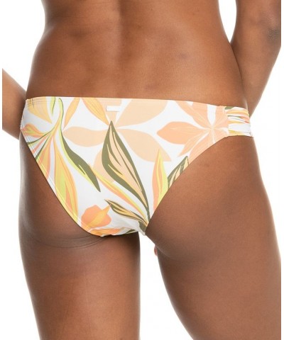 Juniors' Pt Beach Classics Floral-Print Bikini Bottoms Bright White Subtly Salty Flat $27.00 Swimsuits