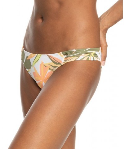 Juniors' Pt Beach Classics Floral-Print Bikini Bottoms Bright White Subtly Salty Flat $27.00 Swimsuits