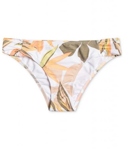 Juniors' Pt Beach Classics Floral-Print Bikini Bottoms Bright White Subtly Salty Flat $27.00 Swimsuits