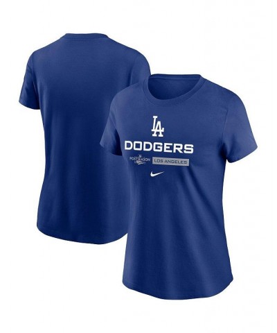 Women's Royal Los Angeles Dodgers 2022 Postseason Authentic Collection Dugout T-shirt Royal $21.32 Tops