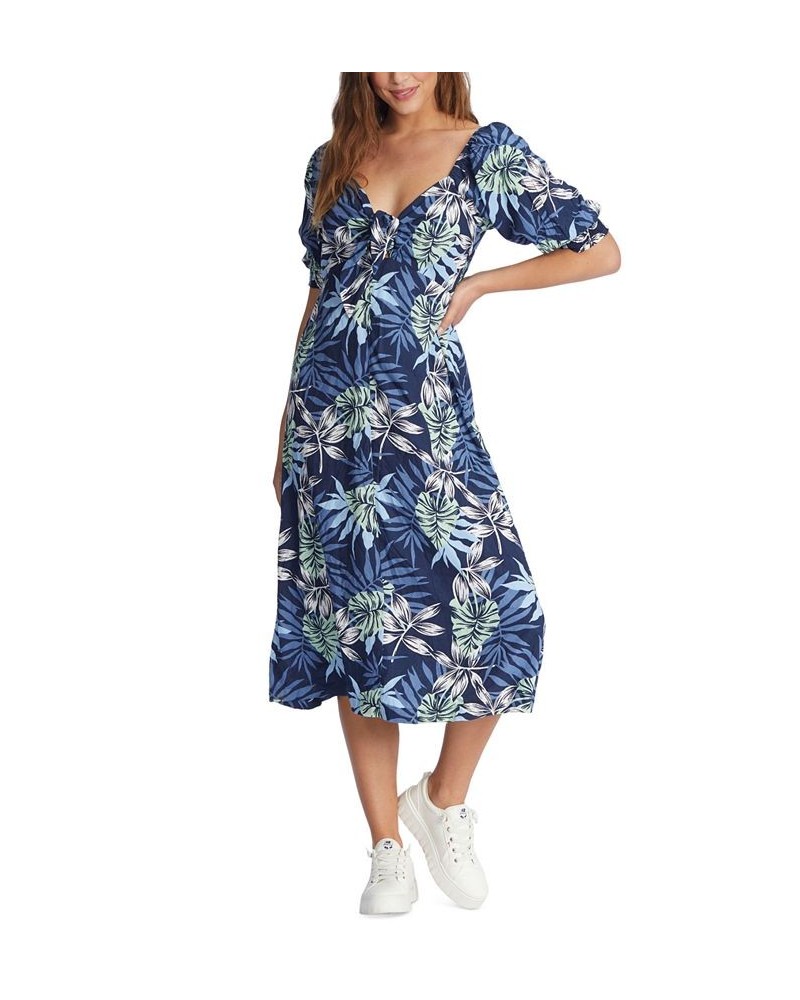 Juniors' Evening Delight Midi Dress Mood Indigo Seaside Tropics $31.92 Dresses