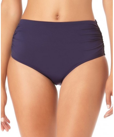Ruched Tankini & High-Waist Bikini Bottoms Navy $28.00 Swimsuits
