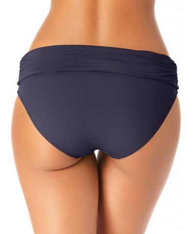 Ruched Tankini & High-Waist Bikini Bottoms Navy $28.00 Swimsuits