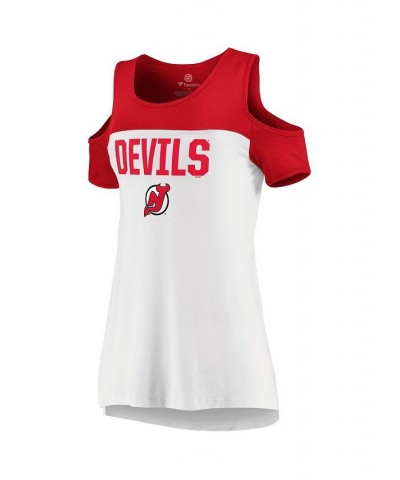 Women's Branded White New Jersey Devils Dedication T-shirt White $15.60 Tops