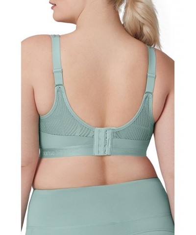 Full Figure Plus Size No-Sweat Mesh Sports Wirefree Bra Green $21.58 Bras