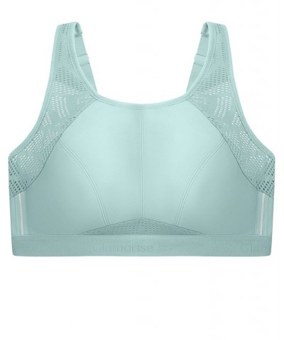 Full Figure Plus Size No-Sweat Mesh Sports Wirefree Bra Green $21.58 Bras