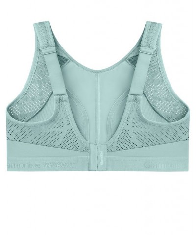 Full Figure Plus Size No-Sweat Mesh Sports Wirefree Bra Green $21.58 Bras