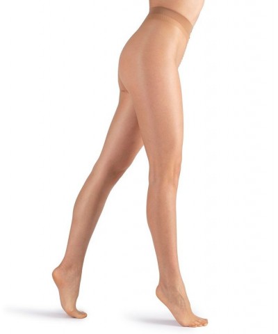 Italian Made Matte Silk Skin 15 Denier Tights Tan/Beige $23.99 Hosiery