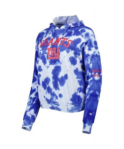 Women's Royal New York Giants Cloud Dye Fleece Pullover Hoodie Royal $43.99 Sweatshirts