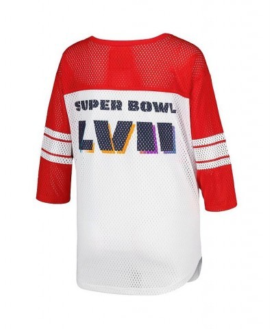 Women's White Super Bowl LVII First Team Mesh Top White $35.69 Tops