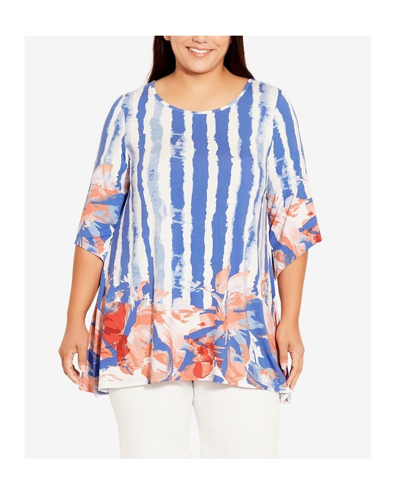 Plus Size Fresh Start Tunic Top Coral Fresh Start $30.60 Tops