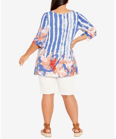 Plus Size Fresh Start Tunic Top Coral Fresh Start $30.60 Tops