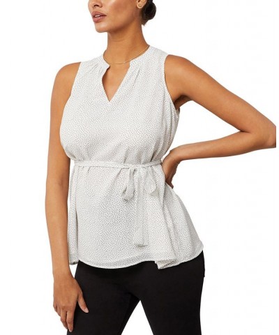 Pleated Maternity Top White $30.24 Tops