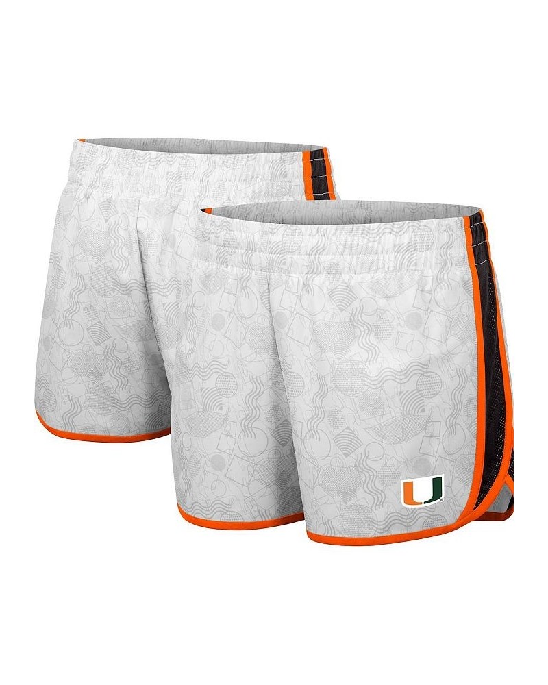 Women's White Black Miami Hurricanes The Plastics Geo Print Shorts White, Black $25.19 Shorts