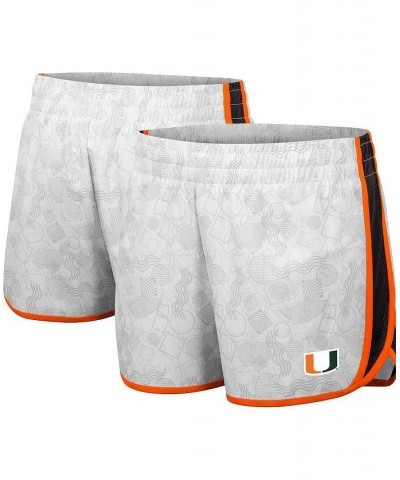 Women's White Black Miami Hurricanes The Plastics Geo Print Shorts White, Black $25.19 Shorts