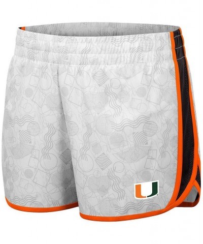 Women's White Black Miami Hurricanes The Plastics Geo Print Shorts White, Black $25.19 Shorts