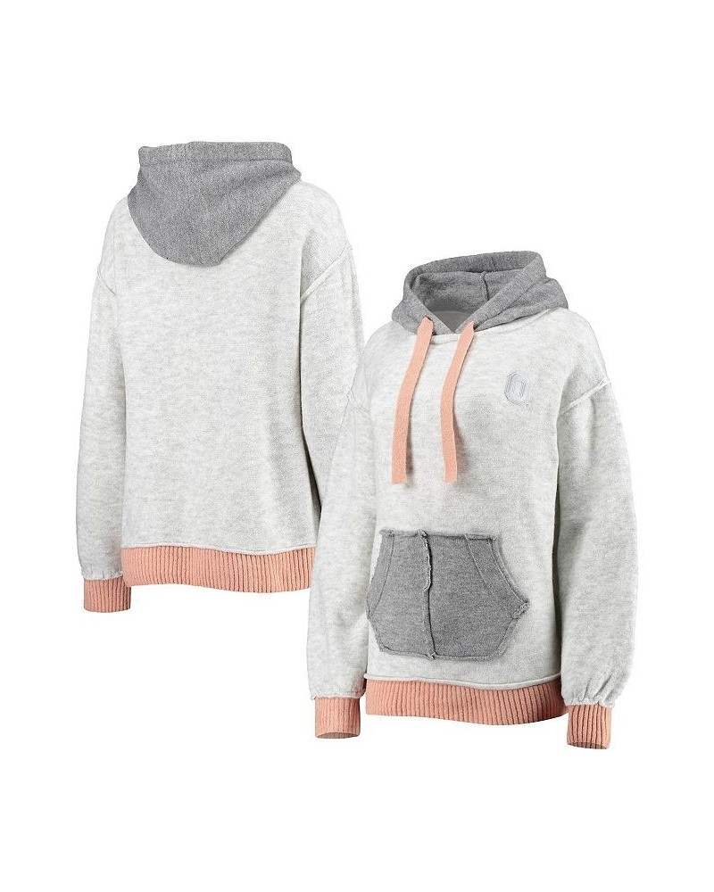 Women's Gray Ohio State Buckeyes Effortlessly Essential Sweater Knit Tri-Blend Pullover Hoodie Gray $28.70 Sweatshirts