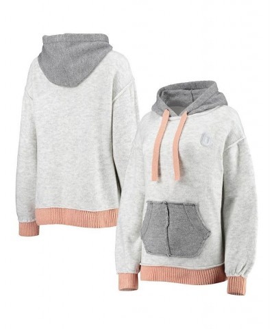 Women's Gray Ohio State Buckeyes Effortlessly Essential Sweater Knit Tri-Blend Pullover Hoodie Gray $28.70 Sweatshirts