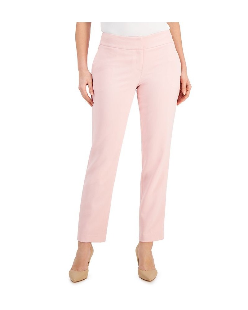 Women's Stretch-Crepe Straight-Leg Pants Tutu Pink $21.56 Pants