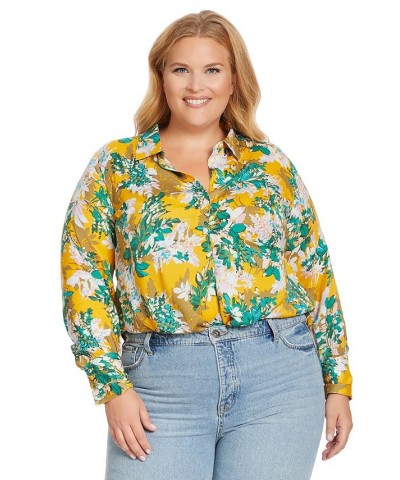 Trendy Plus Size Bodie Blouse Multi $18.32 Tops