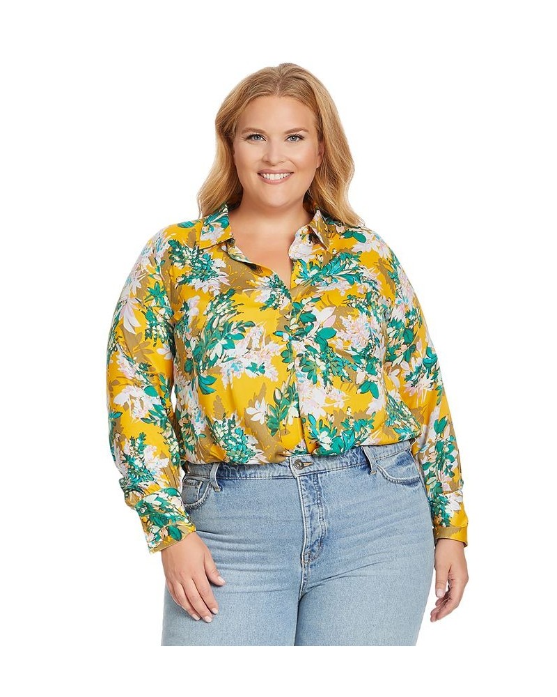 Trendy Plus Size Bodie Blouse Multi $18.32 Tops