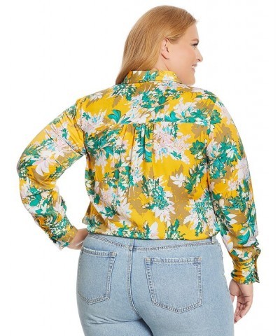 Trendy Plus Size Bodie Blouse Multi $18.32 Tops