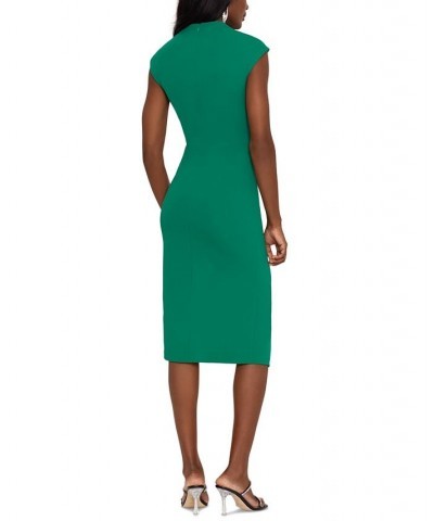 Women's Side-Gathered Button-Trim Dress Night $93.24 Dresses