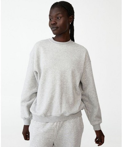 Women's Classic Crew Sweatshirt Grey Marle $23.39 Tops