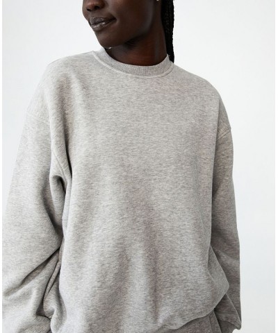 Women's Classic Crew Sweatshirt Grey Marle $23.39 Tops