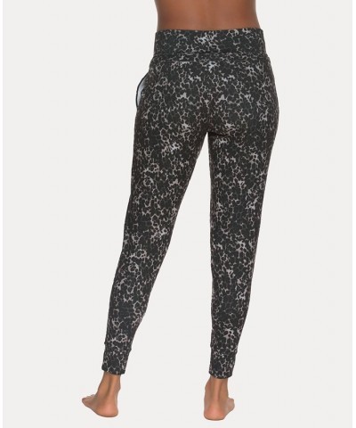 Essentials Soft Suede Mid-Rise Legging Black Leopard $23.20 Pants