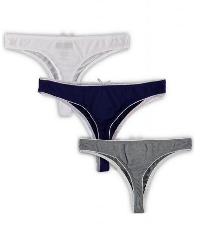 Women's Los Angeles Lakers Fall '21 Lodge Knit 3-Pack Thong Set Purple, Heathered Charcoal, White $21.60 Panty