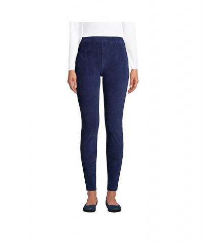 Women's Tall Sport Knit High Rise Corduroy Leggings Blue $29.59 Pants