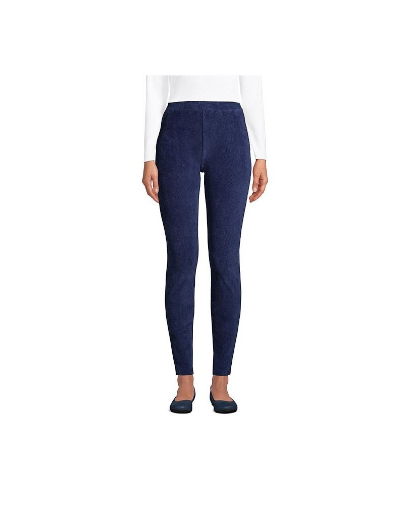 Women's Tall Sport Knit High Rise Corduroy Leggings Blue $29.59 Pants